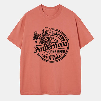 Vintage Surviving Fatherhood One Beer At A Time Classic T-Shirt