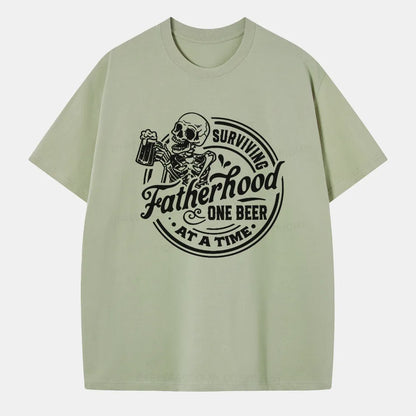 Vintage Surviving Fatherhood One Beer At A Time Classic T-Shirt