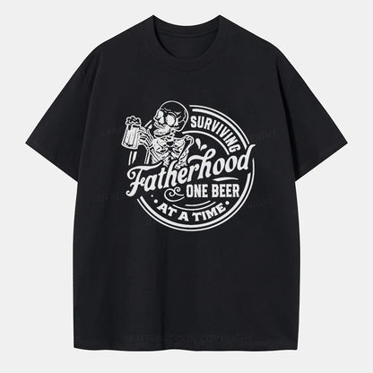 Vintage Surviving Fatherhood One Beer At A Time Classic T-Shirt