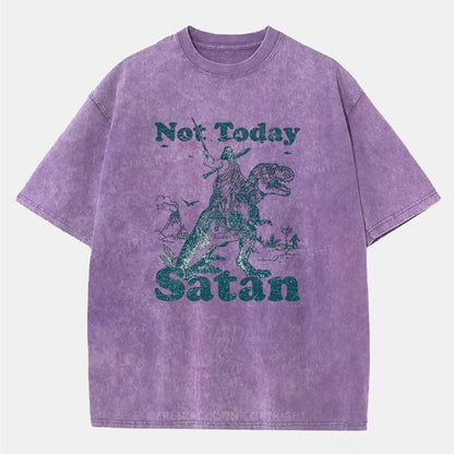 Vintage Not Today Satan Washed T-Shirt