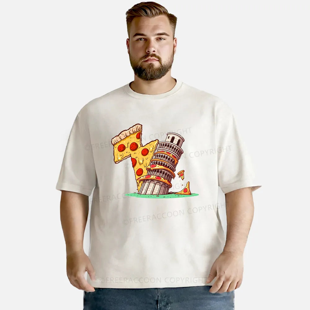 Vintage Leaning Tower Of Pizza Washed T-Shirt