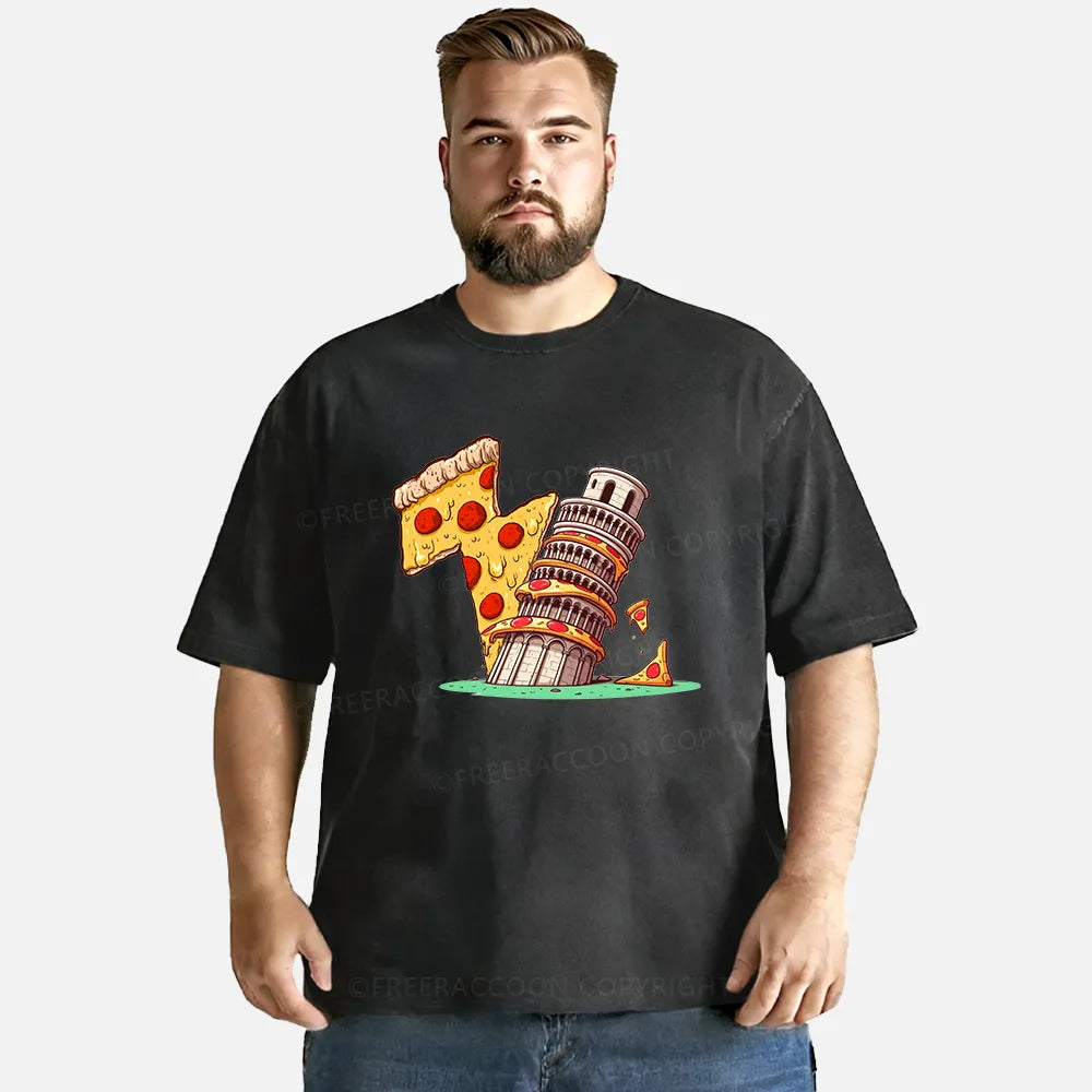 Vintage Leaning Tower Of Pizza Washed T-Shirt