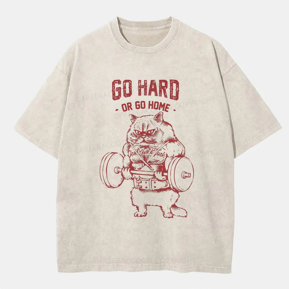 Vintage Go Hard Or Go Home Washed T-Shirt