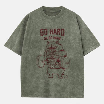 Vintage Go Hard Or Go Home Washed T-Shirt