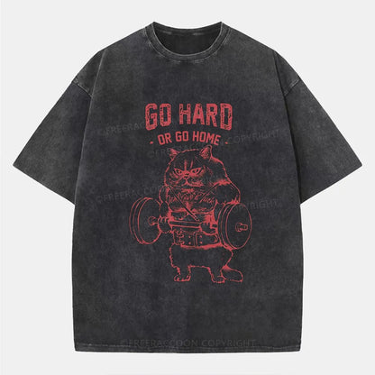 Vintage Go Hard Or Go Home Washed T-Shirt