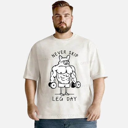 Vintage Never Skip Leg Day Washed T-Shirt