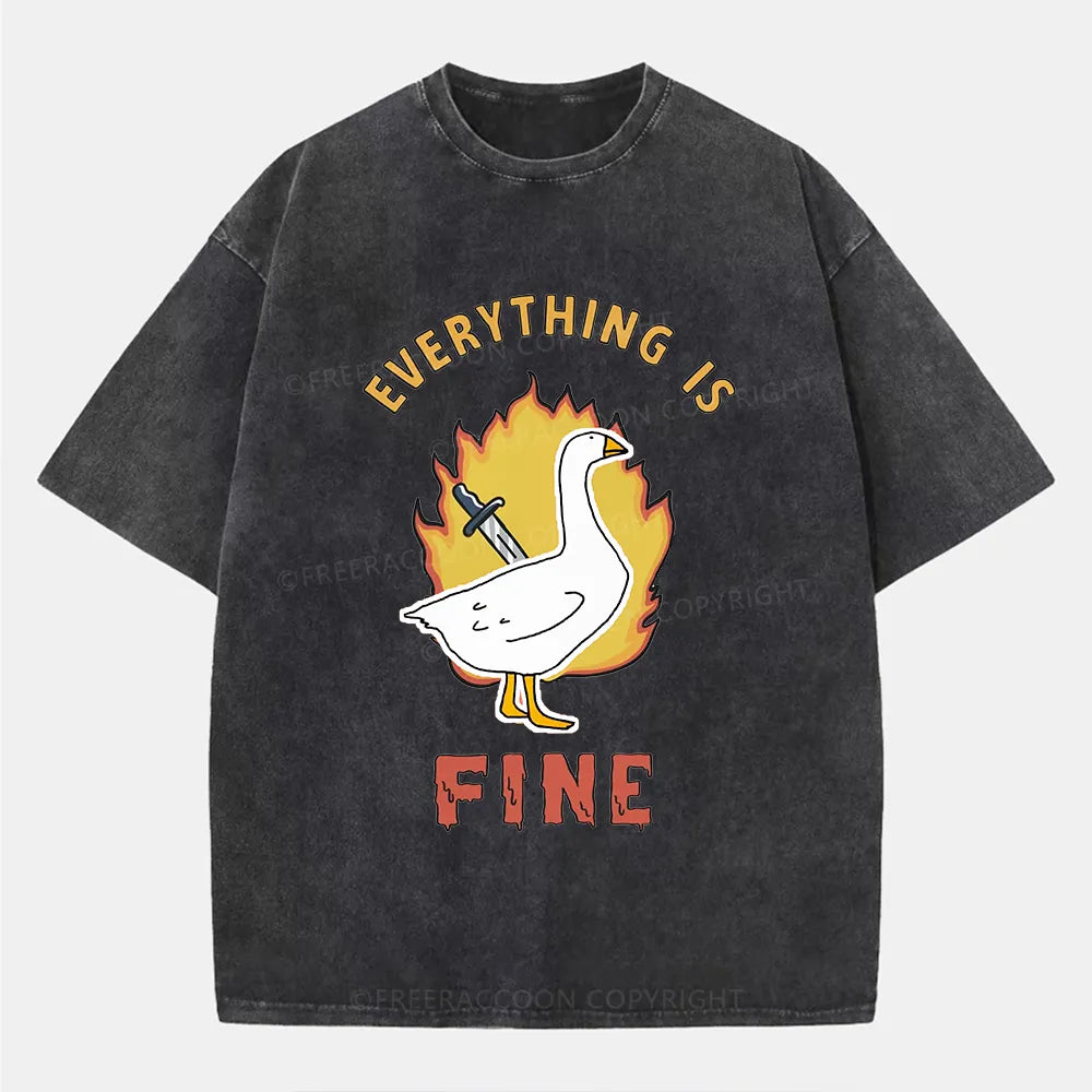 Vintage Everything Is Fine Washed T-Shirt