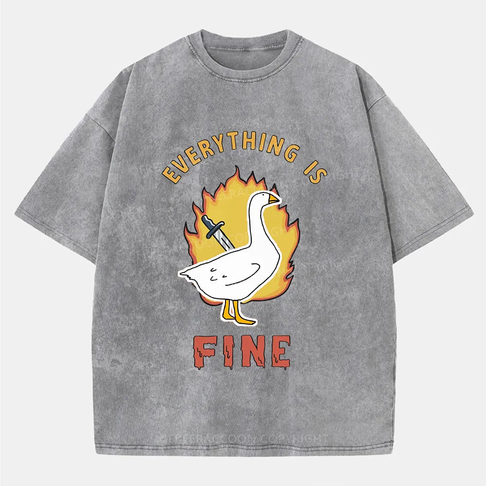 Vintage Everything Is Fine Washed T-Shirt