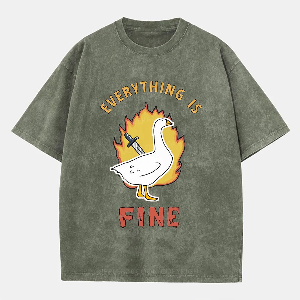 Vintage Everything Is Fine Washed T-Shirt