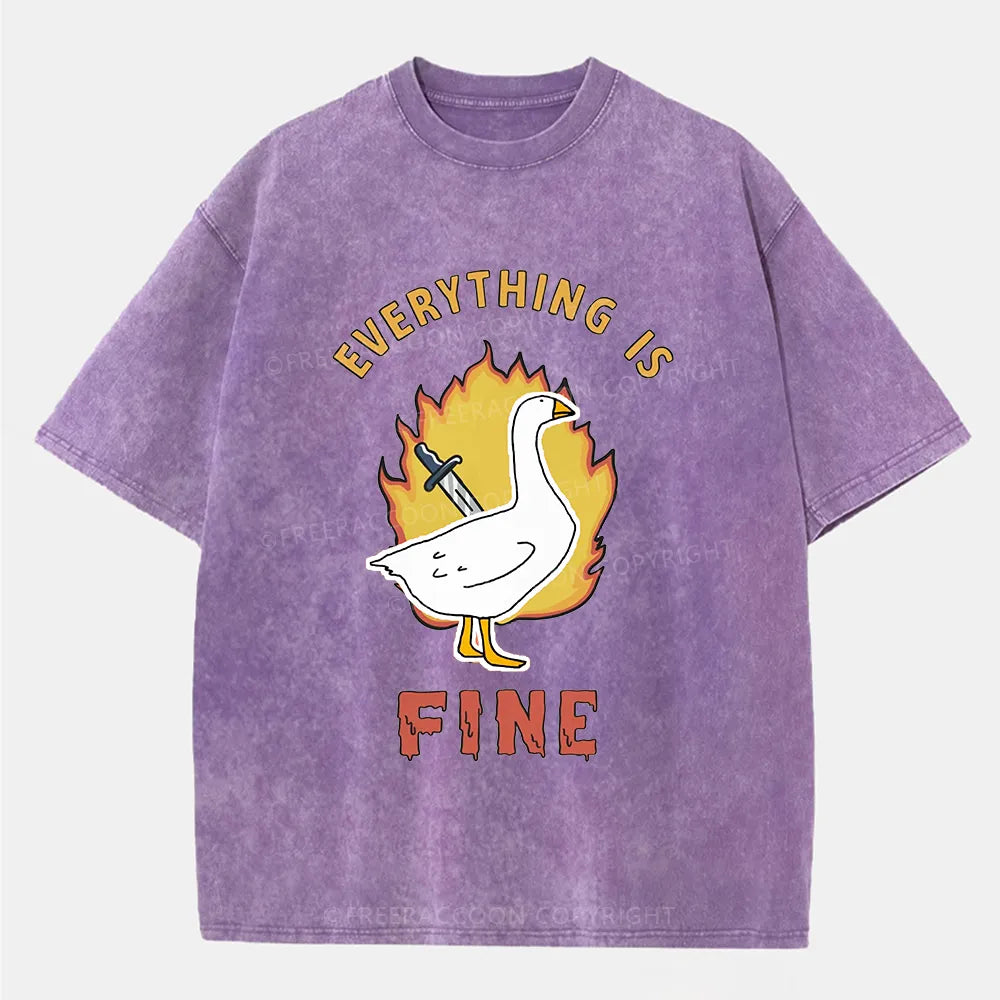 Vintage Everything Is Fine Washed T-Shirt