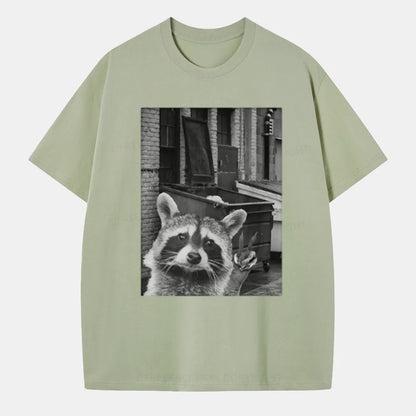 Vintage Funny Raccoon Selfie Classic T-Shirt