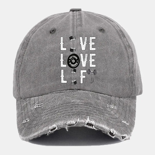 Vintage Live Love Lift Ripped Washed Cap