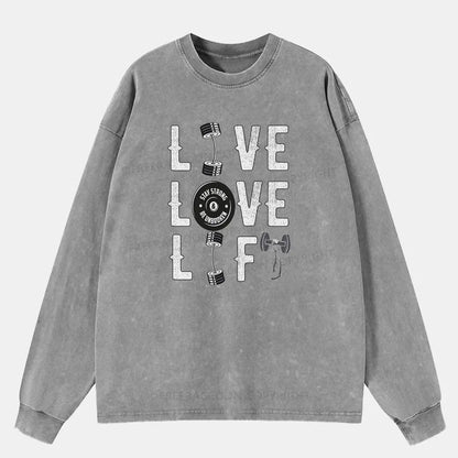 Vintage Live Love Lift Washed Long Sleeve Shirt