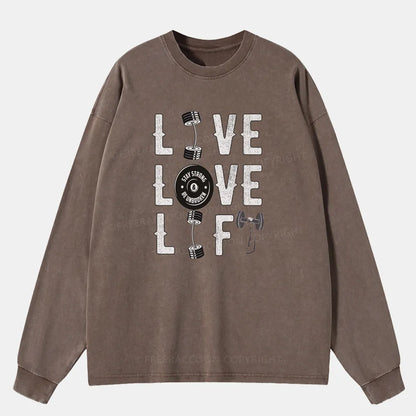 Vintage Live Love Lift Washed Long Sleeve Shirt