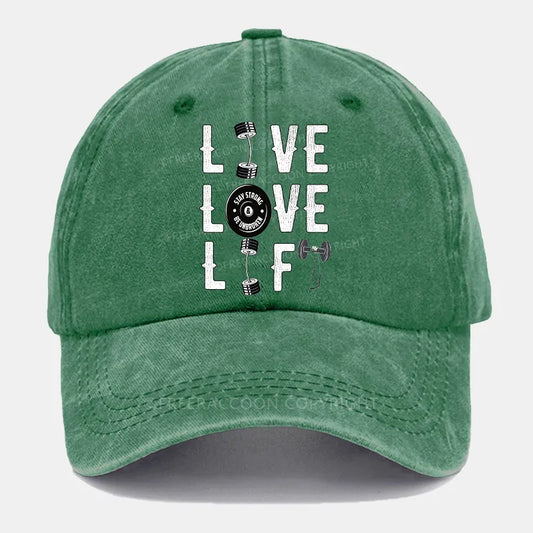 Vintage Live Love Lift Washed Cap