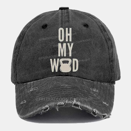 Vintage Oh My Wod Ripped Washed Cap