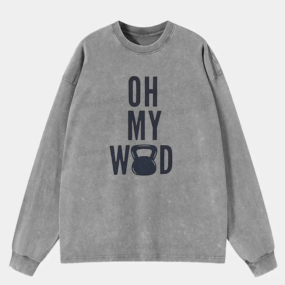 Vintage Oh My Wod Washed Long Sleeve Shirt