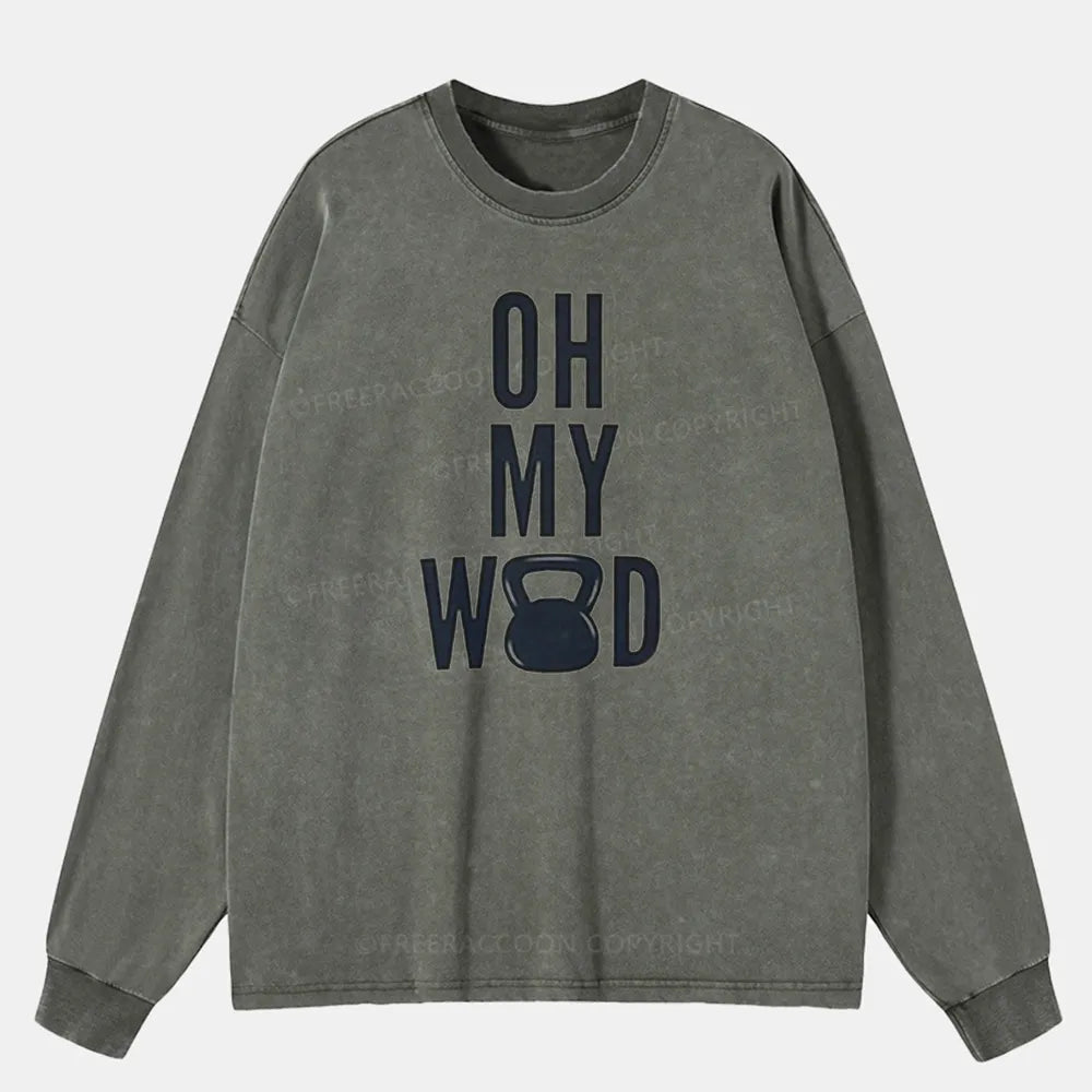 Vintage Oh My Wod Washed Long Sleeve Shirt