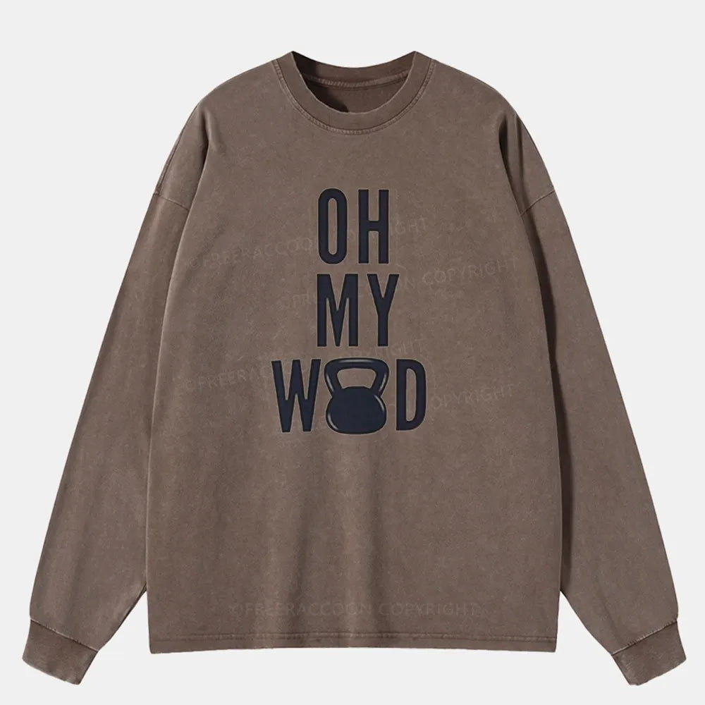 Vintage Oh My Wod Washed Long Sleeve Shirt