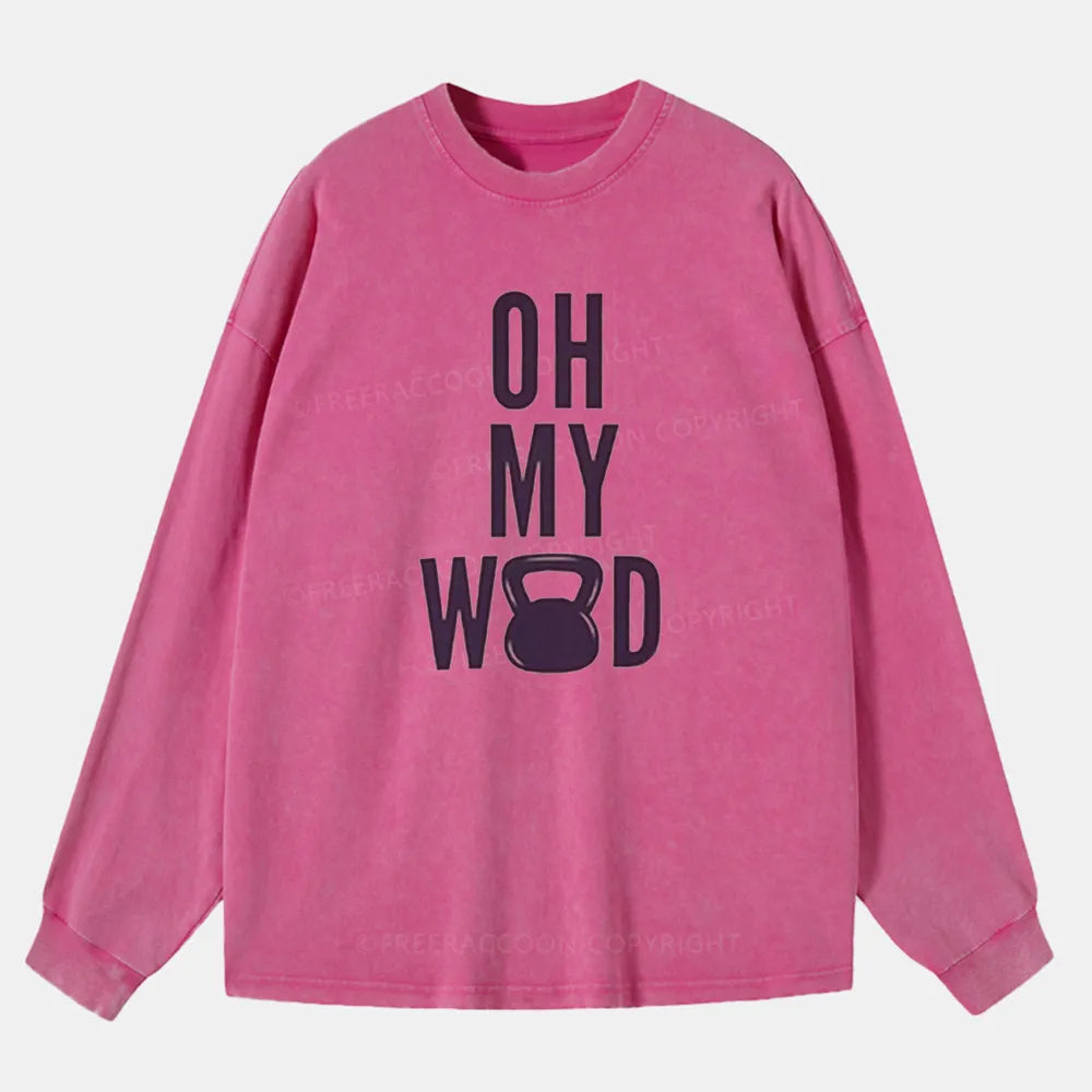 Vintage Oh My Wod Washed Long Sleeve Shirt