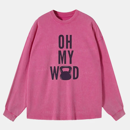 Vintage Oh My Wod Washed Long Sleeve Shirt