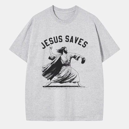 Vintage Jesus Saves Playing Baseball Classic T-Shirt