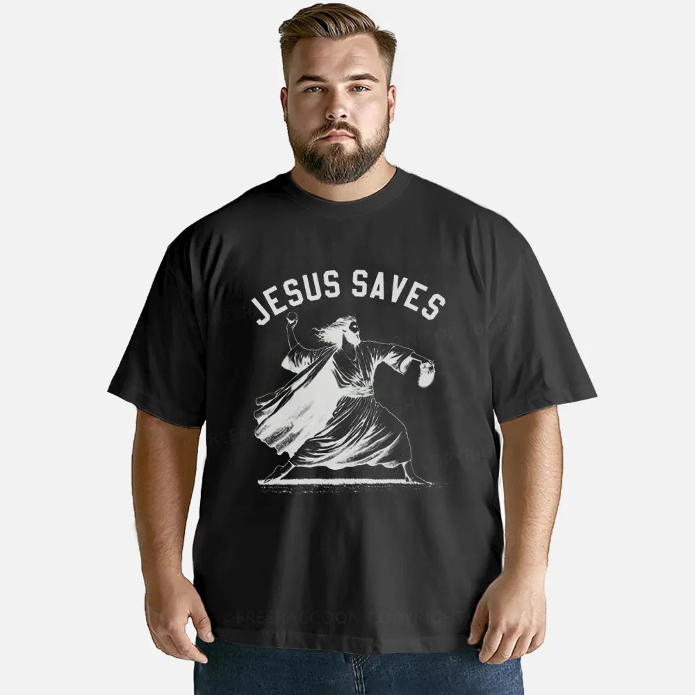 Vintage Jesus Saves Playing Baseball Classic T-Shirt