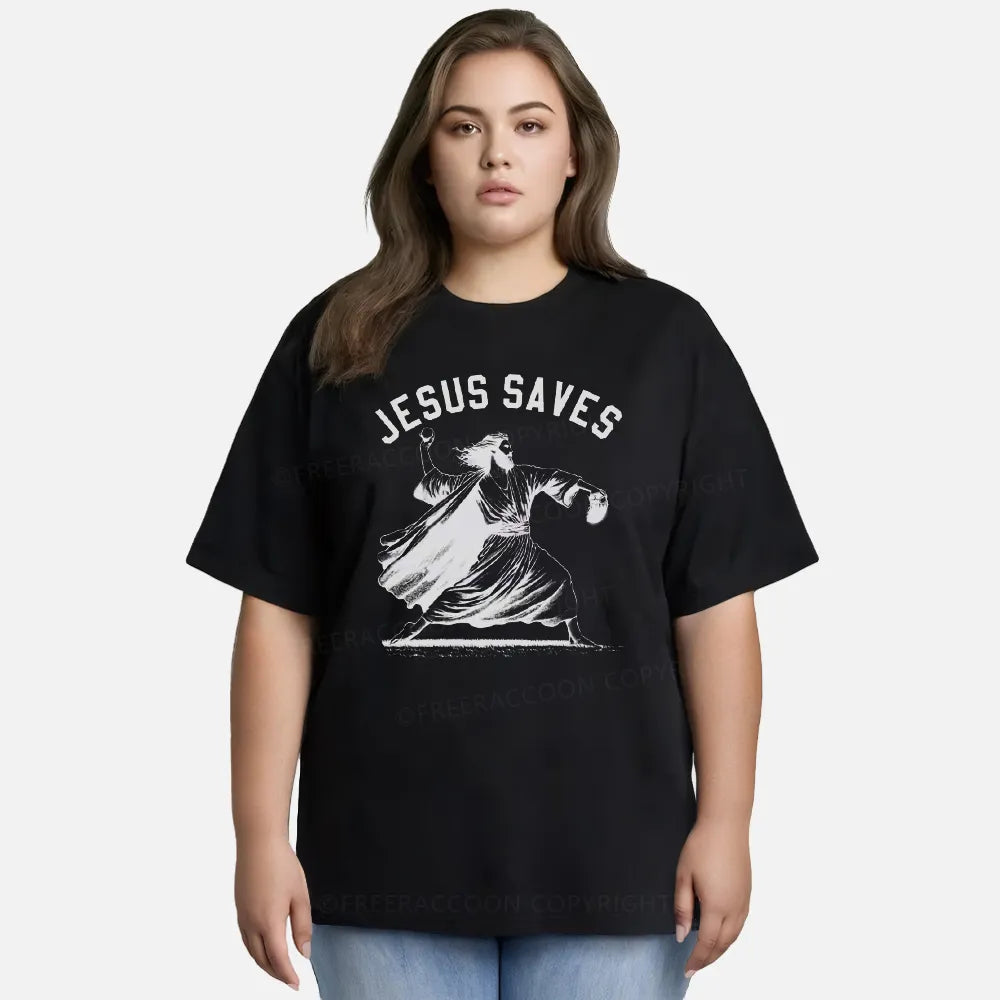 Vintage Jesus Saves Playing Baseball Classic T-Shirt