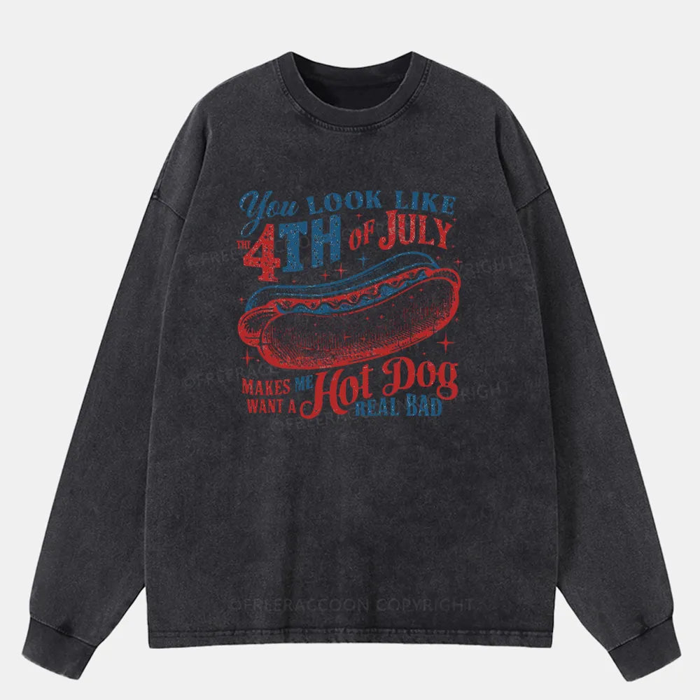 Vintage You Look Like The 4Th Of July Washed Long Sleeve Shirt