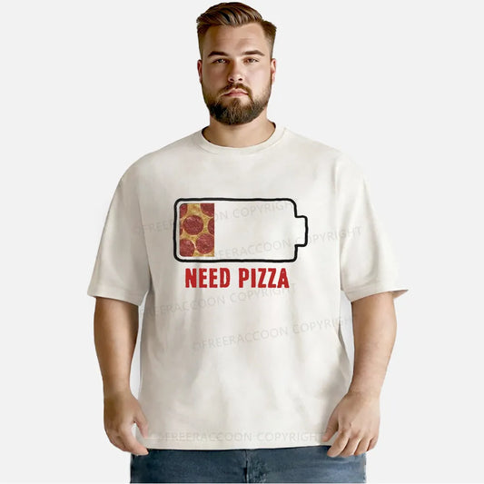 Vintage  Need Pizza Washed T-Shirt