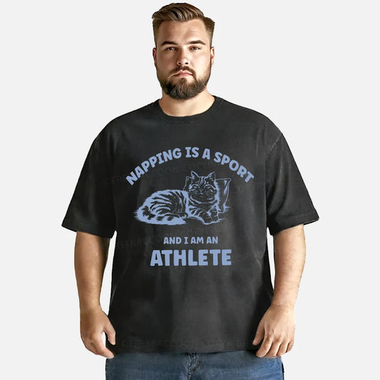 Vintage Napping Is A Sport And I Am An Athlete Washed T-Shirt