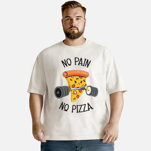 Vintage No Pain No Pizza Washed T-Shirt