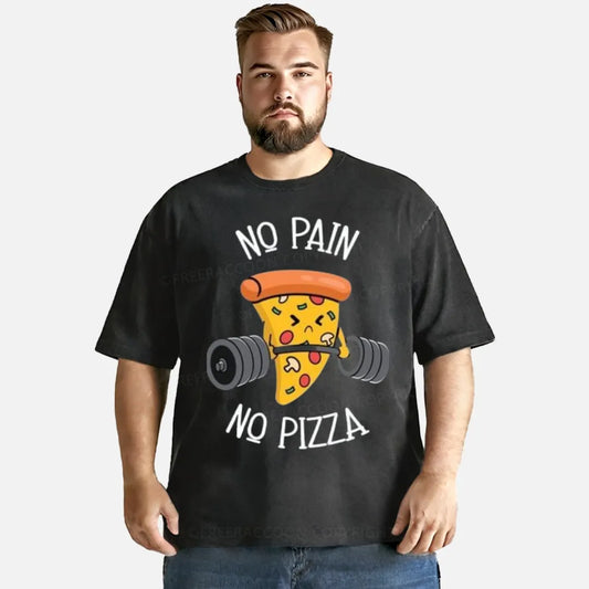 Vintage No Pain No Pizza Washed T-Shirt