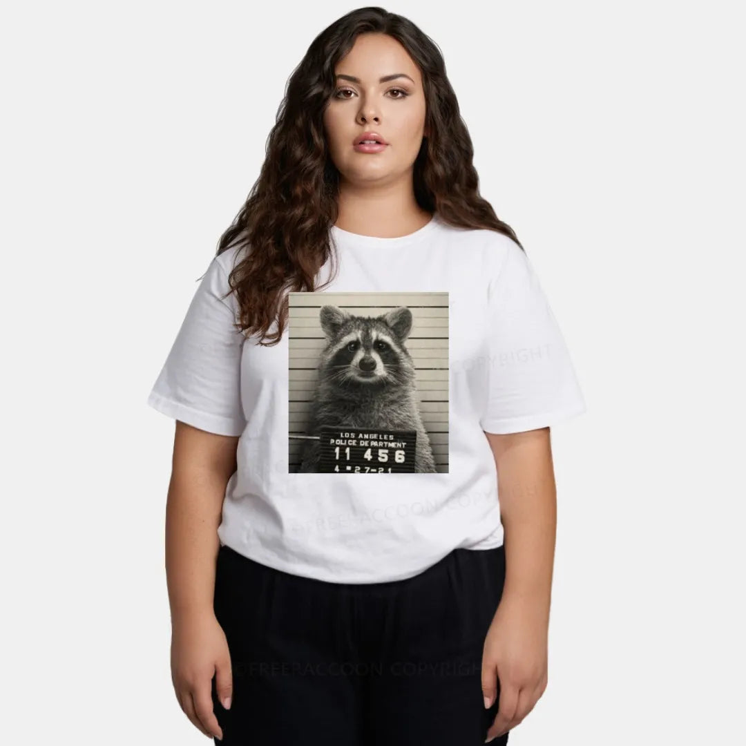 Vintage Raccoon Mugshot Classic T-Shirt