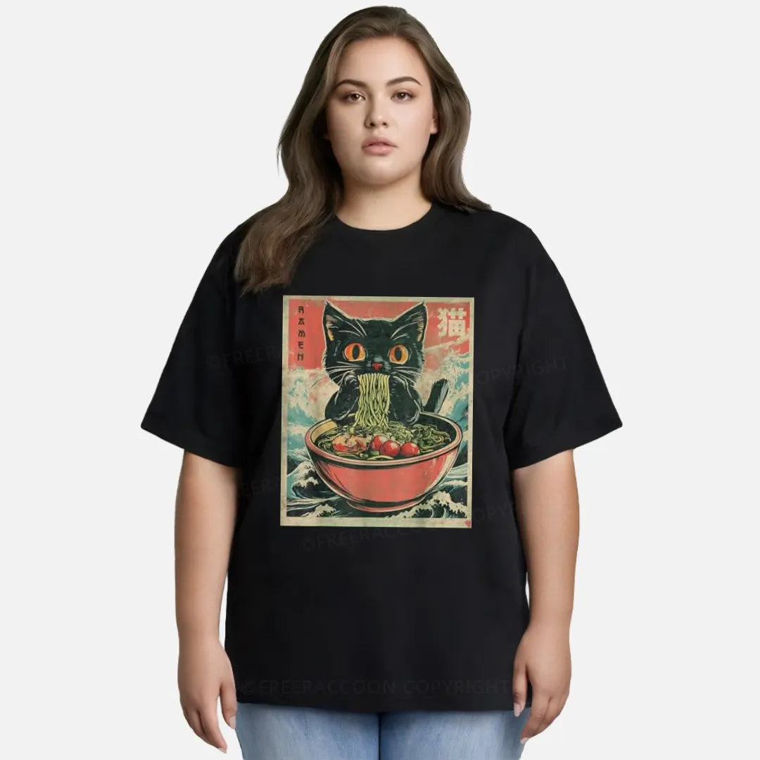 Vintage Cat Ramen Classic T-Shirt