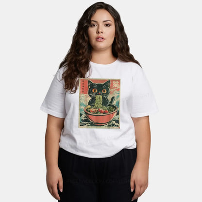 Vintage Cat Ramen Classic T-Shirt